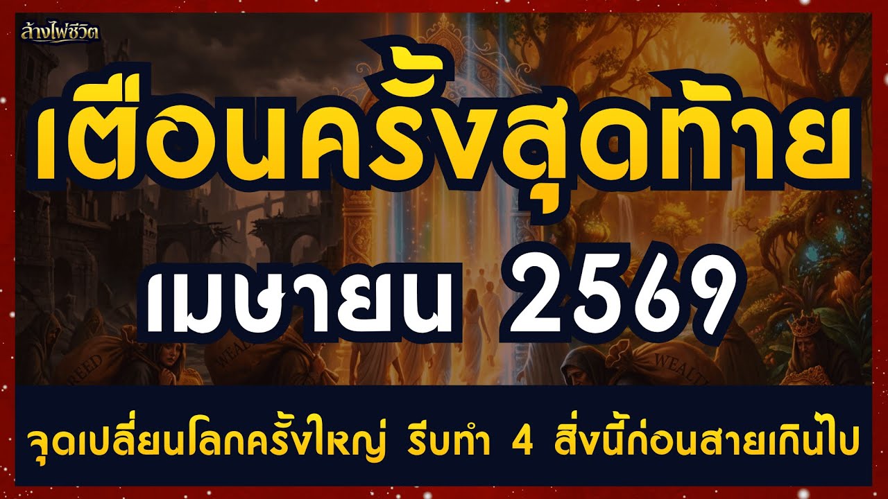 เตือนภัย เมษายน 2569  จุดเปลี่ยนโลกครั้งใหญ่ รีบทำ 4 สิ่งนี้ก่อนสายเกินไป  | ล้างไพ่ชีวิต