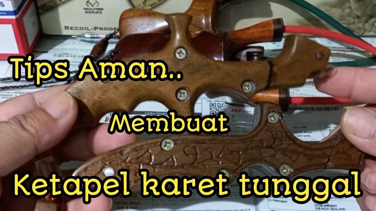 begini tips main aman ketapel ikan karet tunggal / ketapel single tube...