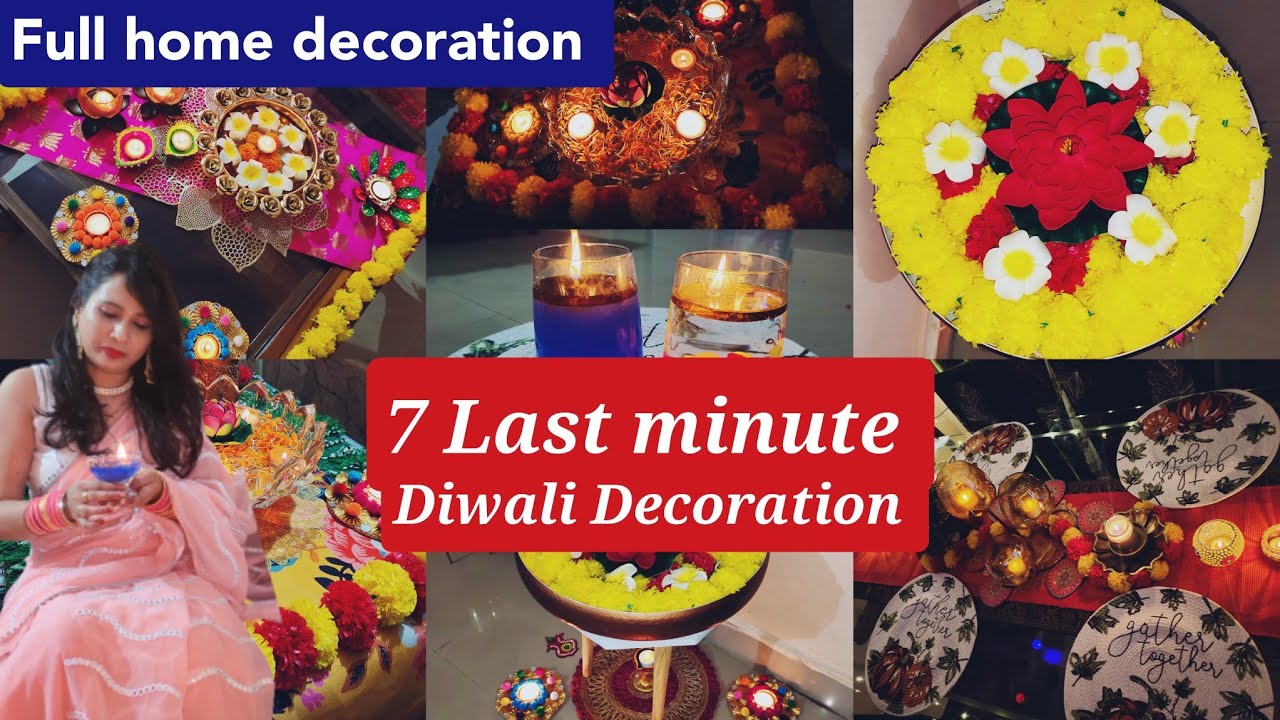 7 Last minute diwali decoration ideas| Full home decor | Diwali Home Decor ideas| diwali decoration