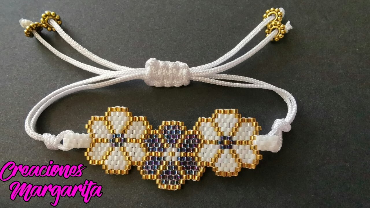 COMO HACER UNA PULSERA DE FLORES DE MIYUKI ||PULSERA TECNICA  PEYOTE IMPAR || 🥰🌸