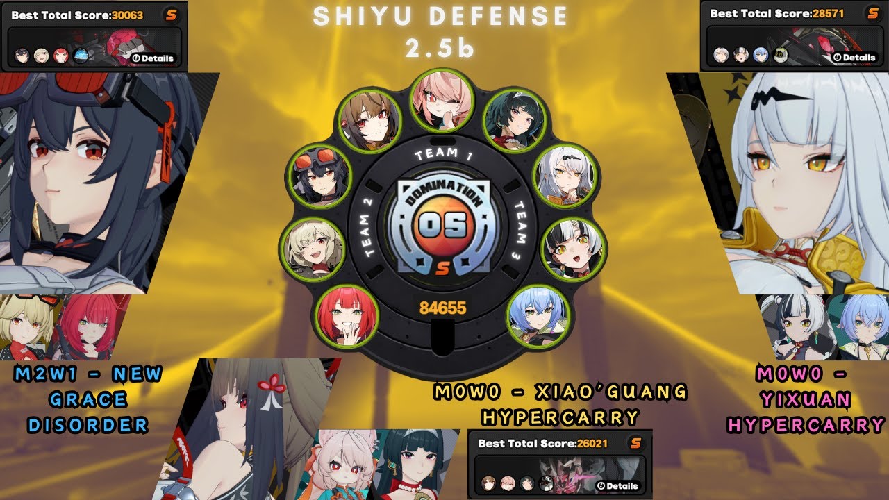 NEW Shiyu Defense 2.5b |  M0W0 Ye Shunguang, BUFFED M2W1 Grace, M0W0 Yixuan | ZZZ (Rank S) | F2P