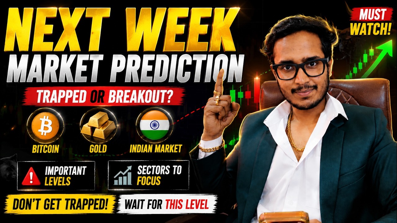 Next Week Market Prediction 🚨 | NIFTY, GOLD & BITCOIN Analysis | Don't Get Trapped!