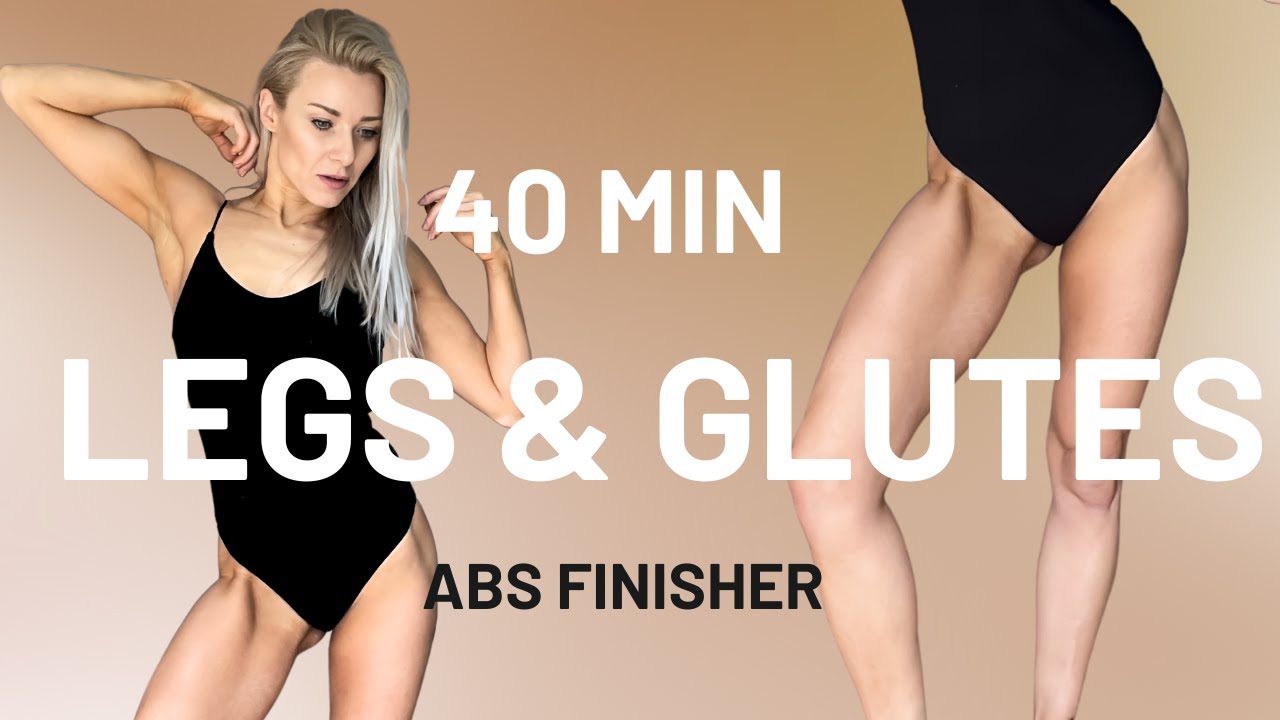 🍑🔥40 Min LEAN LEGS + ROUND BOOTY with Weights + ABS Finisher - Lower Body Workout with Dumbbells 🍑🔥