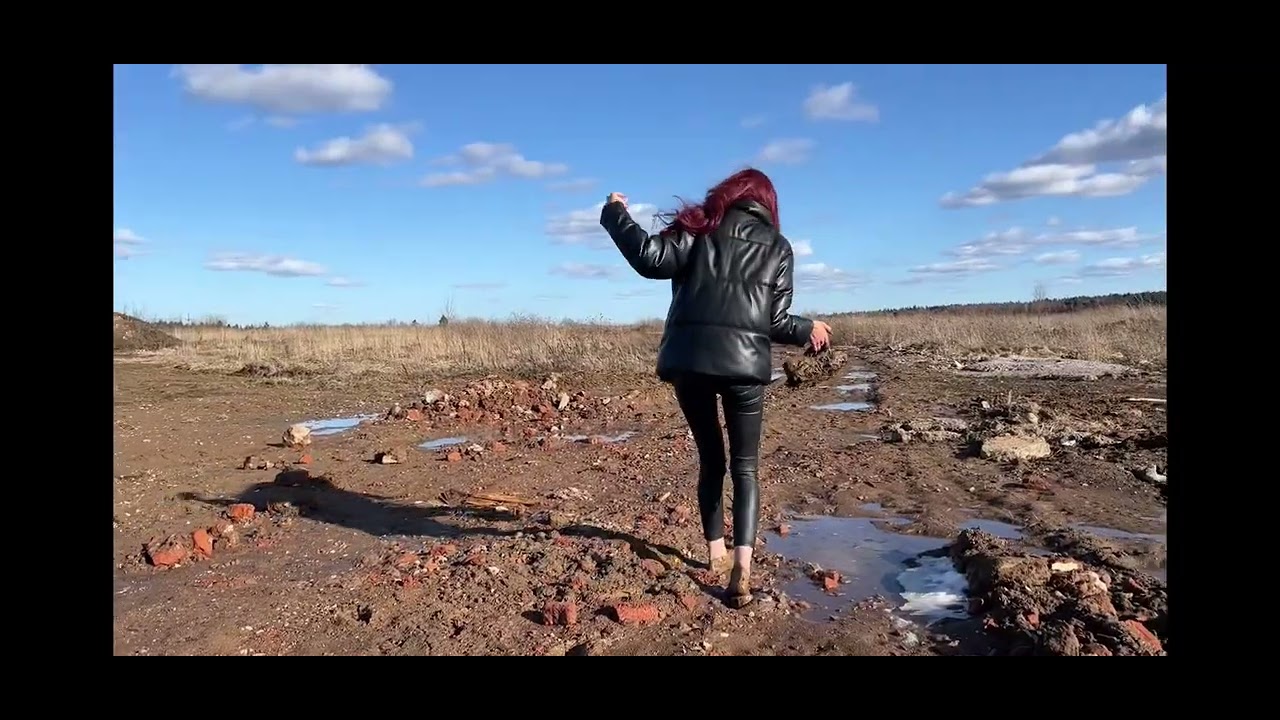 Lose shoes, dirty feet, walk barefoot on mud, muddy feet, stuck in mud, losing shoes in mud