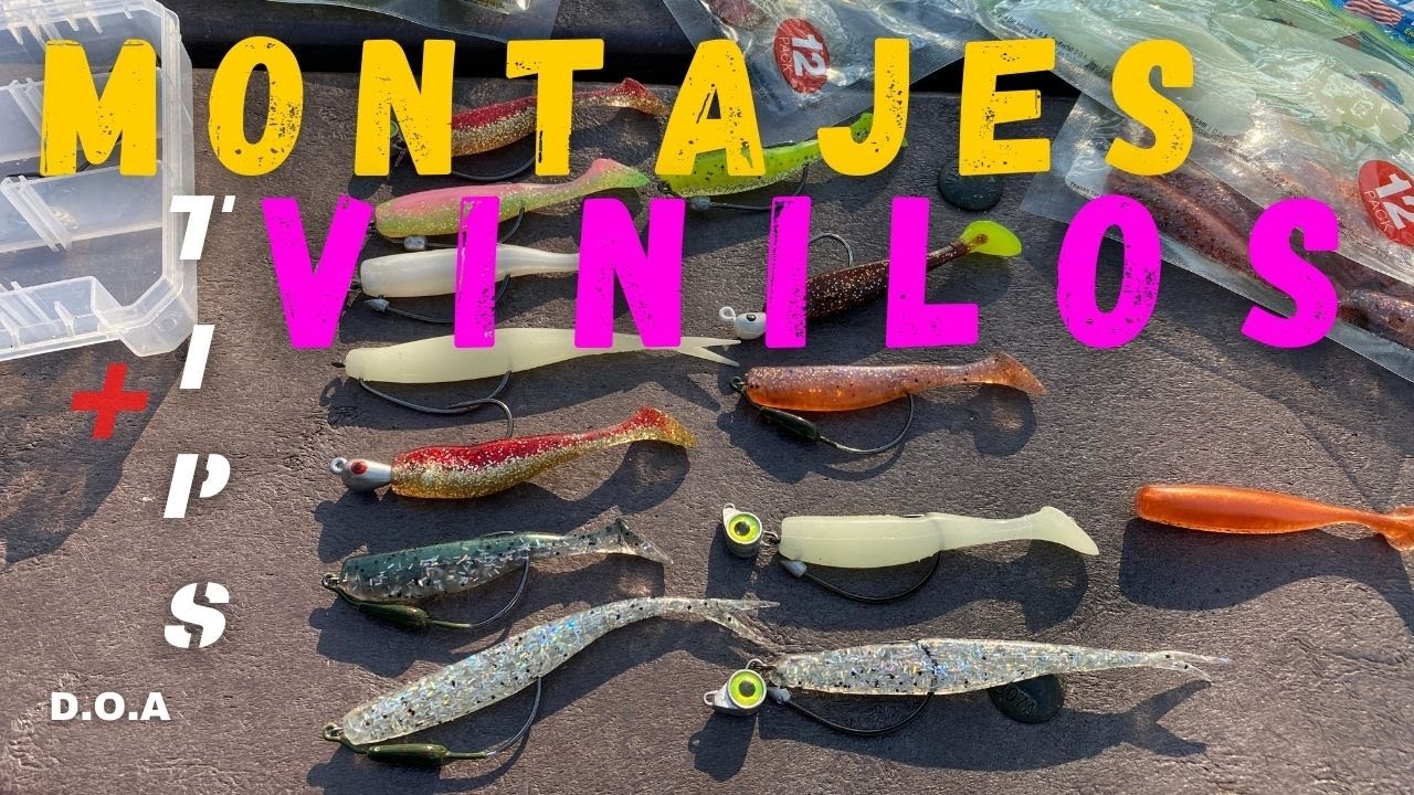 ✅🔴Como Anzuelar Vinilos de Pesca, y Como Usarlos; TIPS y MAS