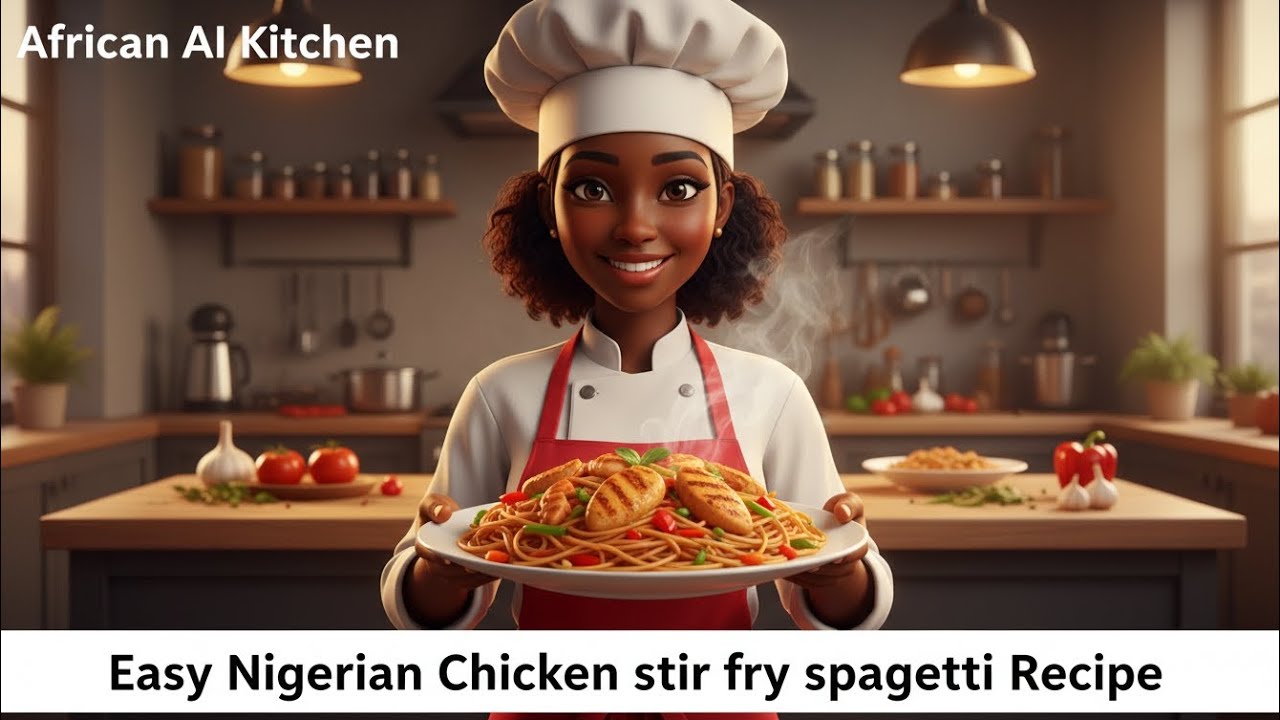 Delicious Chicken Stir Fry Spaghetti – Quick & Flavorful Nigerian Recipe #food