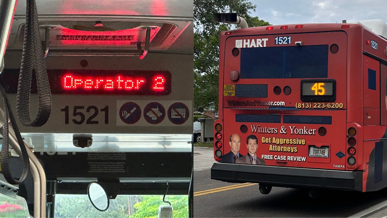 Hart bus #1521 on Route 45 to University Area Transit Center (UATC)