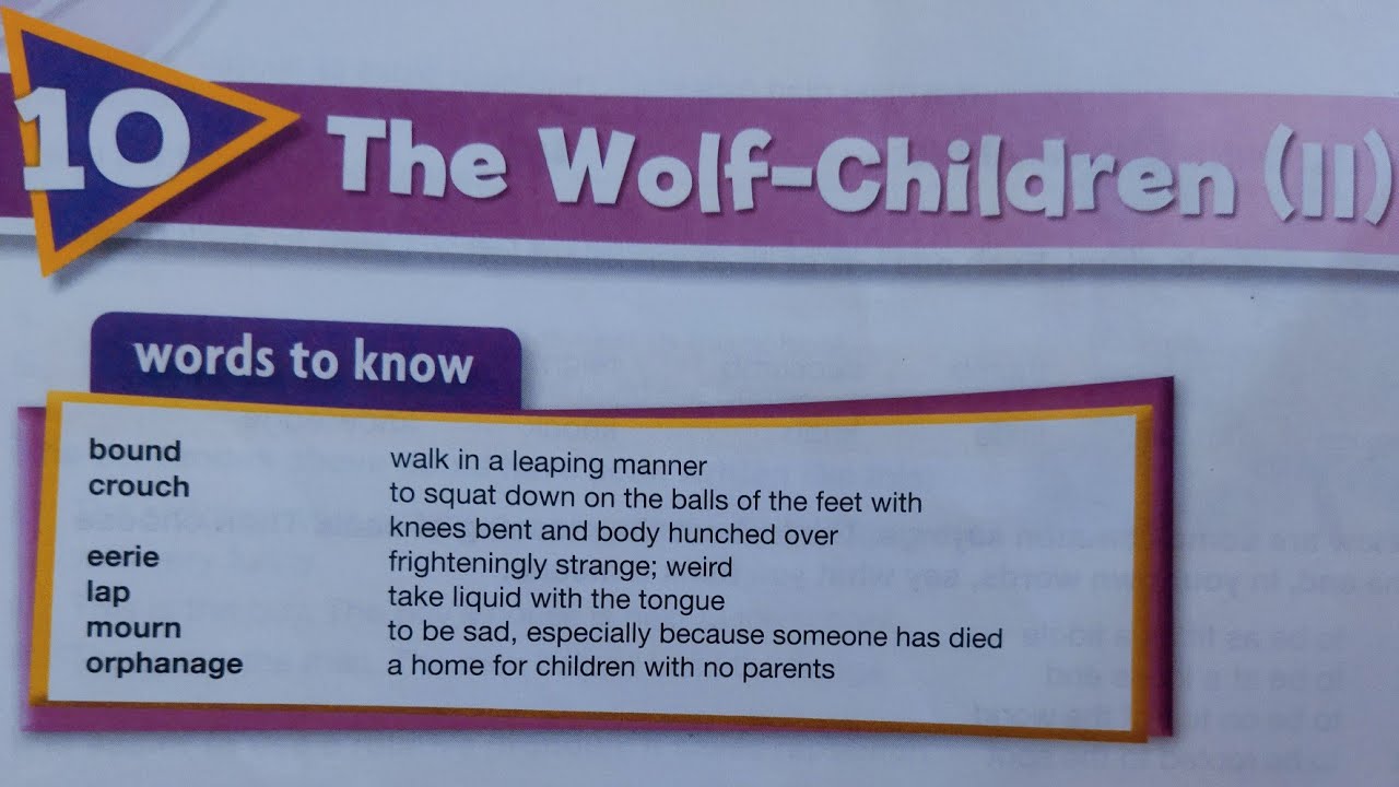 New Oxford Modern English Book 6| Chapter 10 | The Wolf-Children (II) Explanation and Exercise