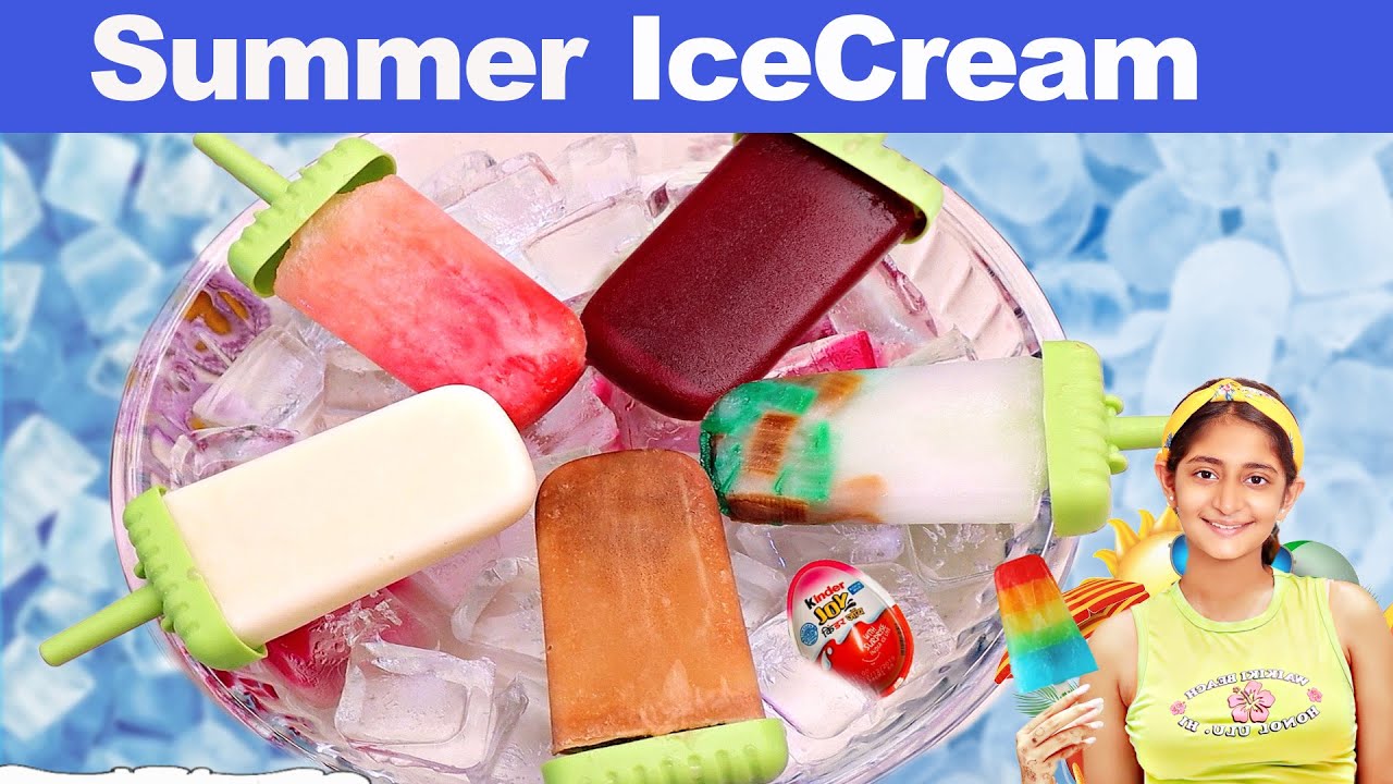 ICE CREAM Popsicles For KIDS Summer Special | 5 तरीके के झटपट आइसक्रीम | CookWithNisha