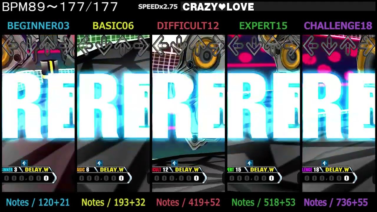DDR / CRAZY♥LOVE - SINGLE (DanceDanceRevolution X3)