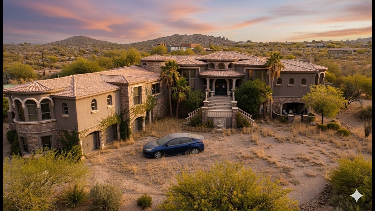 ABANDONED $6.7M Desert LUXURY Mansion - Everything STILL LEFT Inside