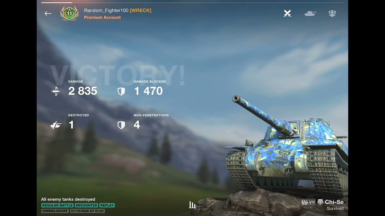 World of tanks blitz Chi-SE Gameplay