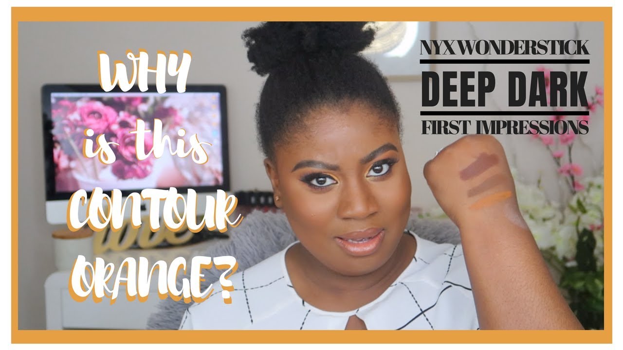NYX Wonder Stick | Trying a Darker Shade| Deep Dark | Contour for Dark Skin | Afrodite by Olympia