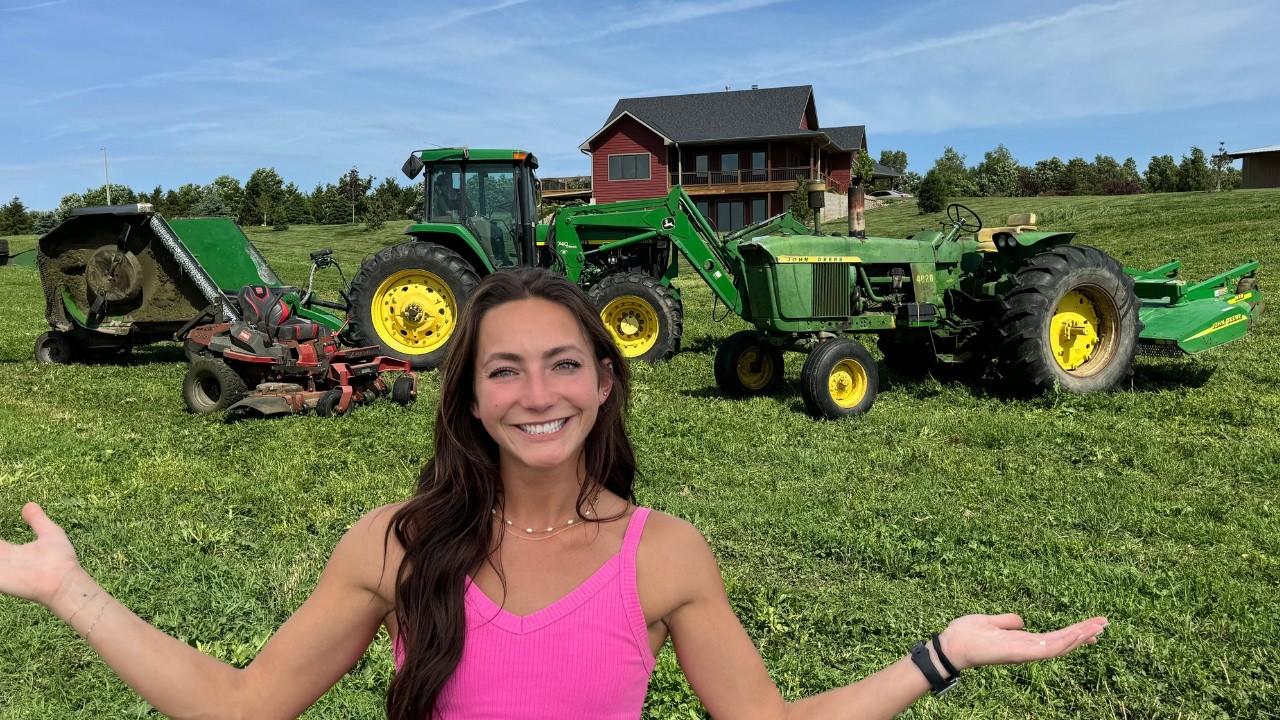 Mowing An ENORMOUS Lawn With My Tractor