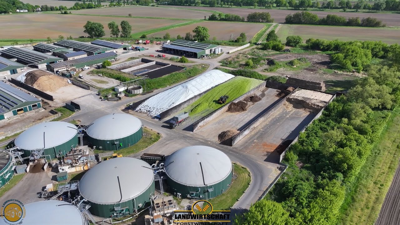Das Silo wird voll! GPS - Roggen & Gerste f&uuml;r Strom Silieren Biogasanlage Silage Schieben, Walzen