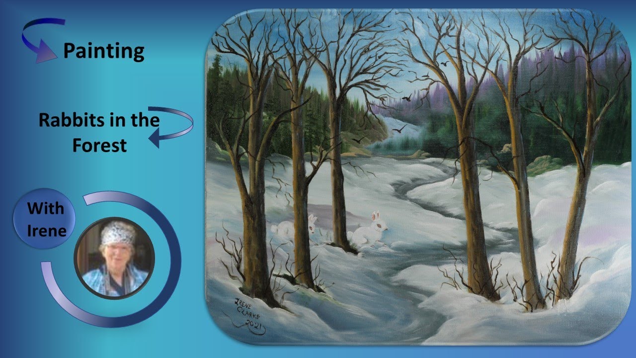 How to paint” Rabbits in the Forest” by-Painting with Irene