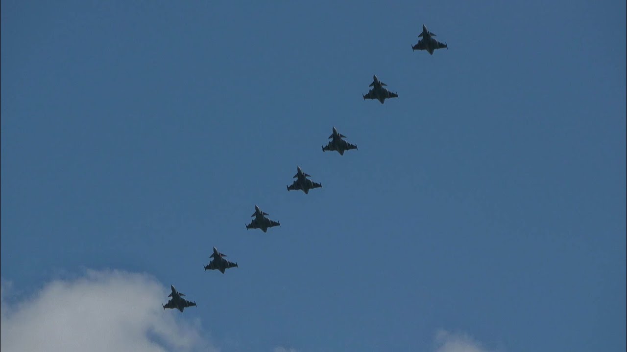 Seven Swedish Air Force JAS 39 Gripens Land at Tampere-Pirkkala