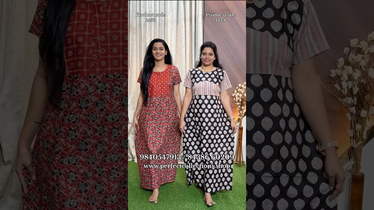 PRANJUL cotton nighty price: ₹260 size : L to XXL WhatsApp : 9840547913 / 84386 60209