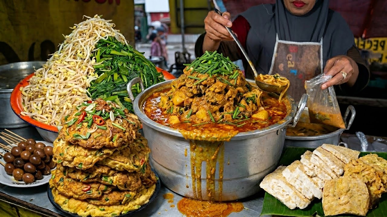 DILUAR NALAR! Rela Tembus Hujan Deras Demi Antre Nasi Pecel Kare Ayam Warung Makyooss!