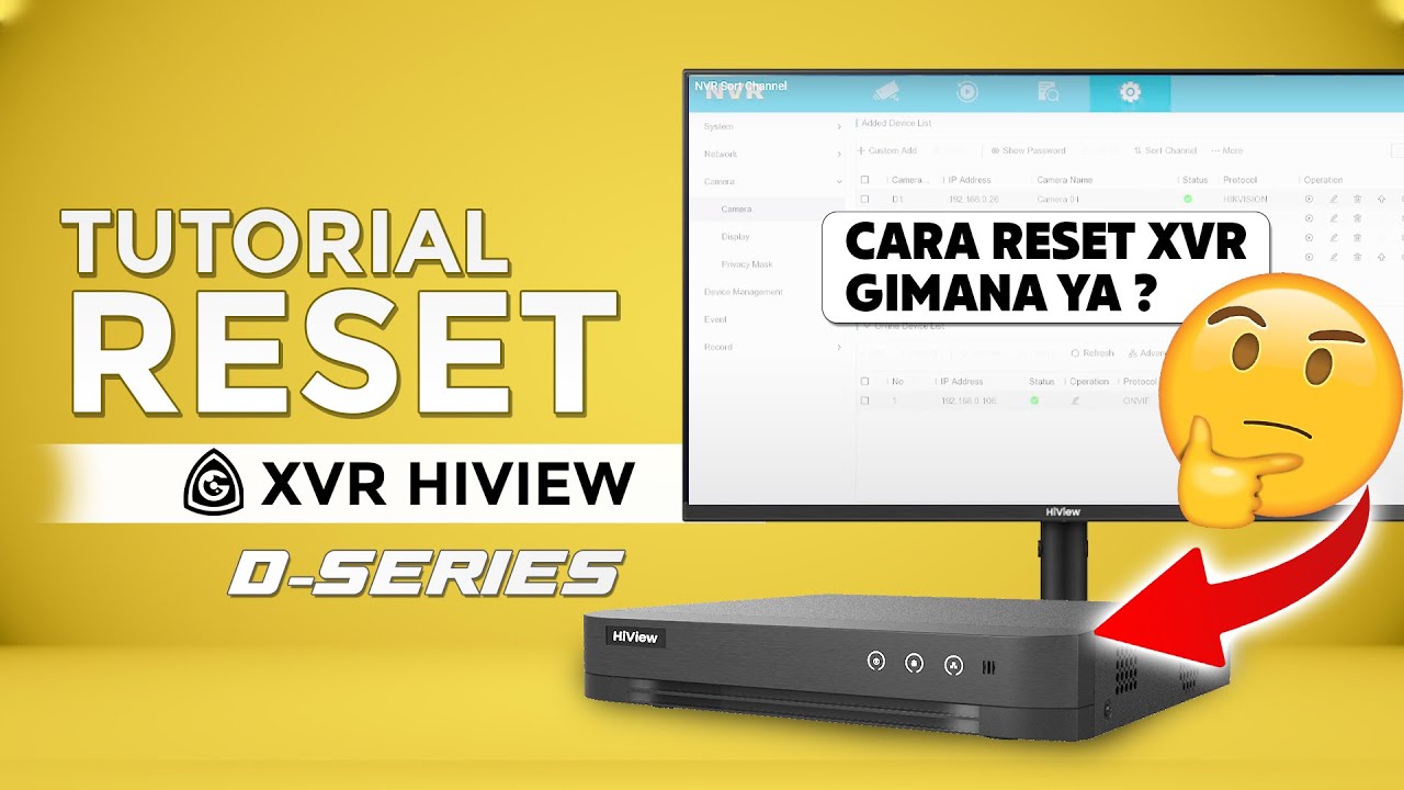 Hiview D Series XVR Reset Tutorial