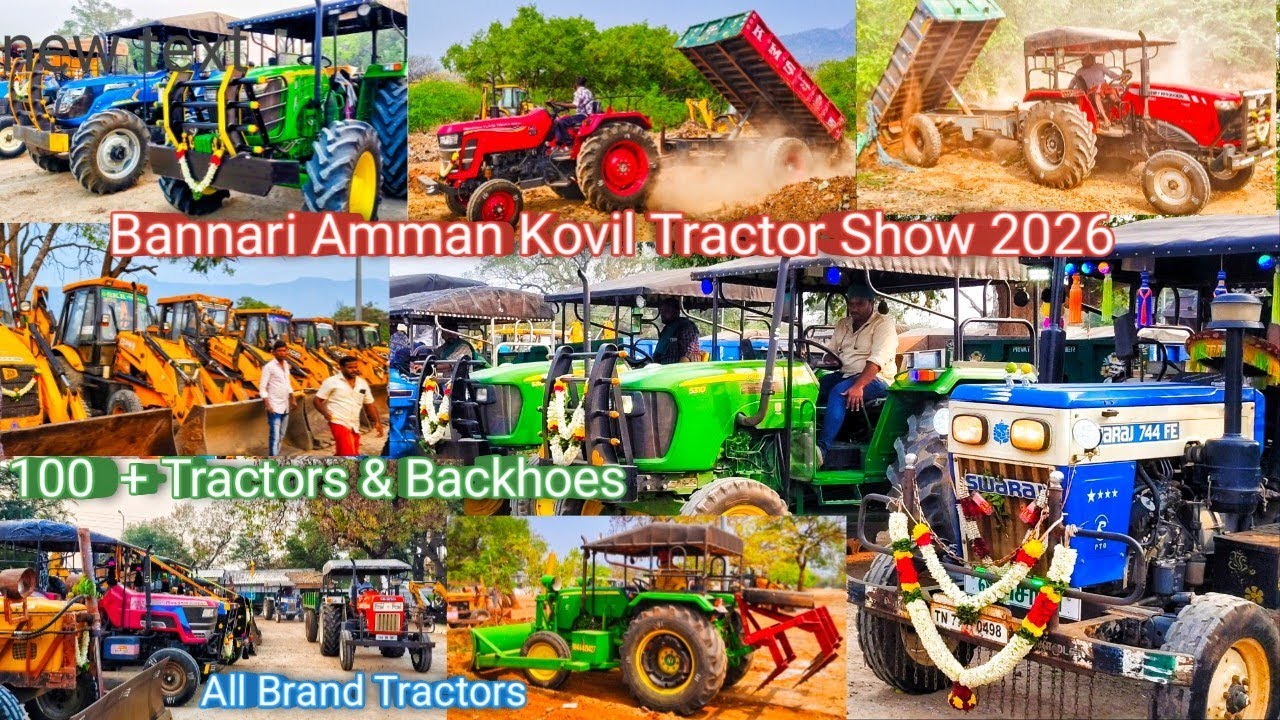 Bannari Amman Kovil Tractor show 2026 | More than 100 Tractors Bannari Amman Temple Sathyamangalam