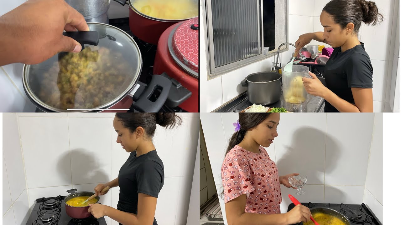 OLHA O DELICIOSO ALMOÇO QUE MINHA ESPOSA FEZ + ELA FEZ TROPEIRO + FEZ UM CALDINHO DE MACAXEIRA !