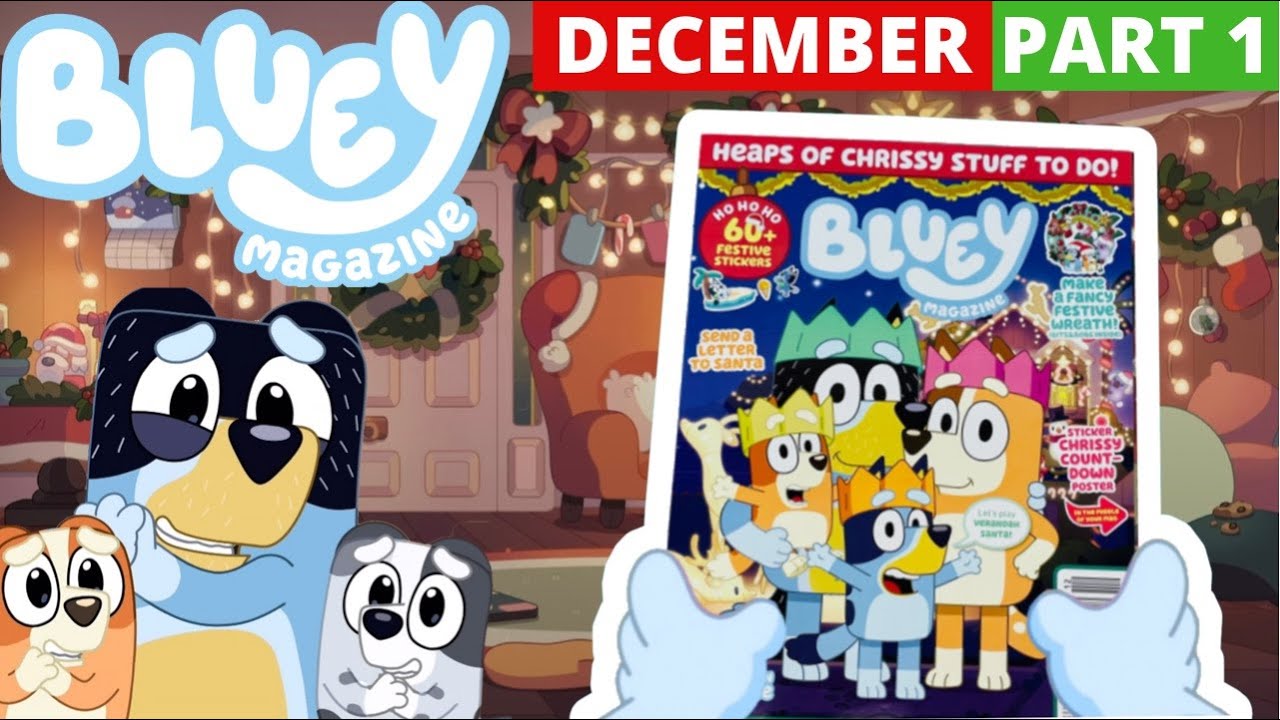 ‼️ BLUEY Magazine - December Issue Part 1 🎄 | Bluey Books & Crafts | Disney Jr | ABC Kids