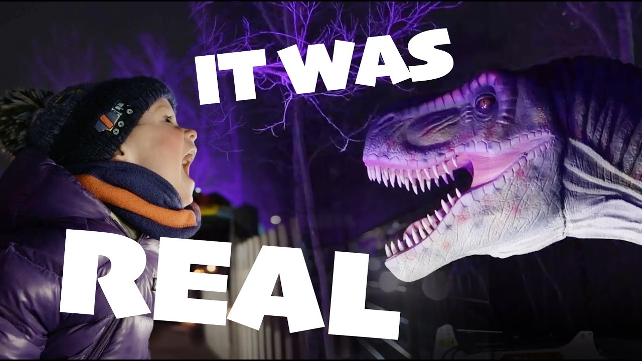 We Found A Dinosaur At The Light Festival!