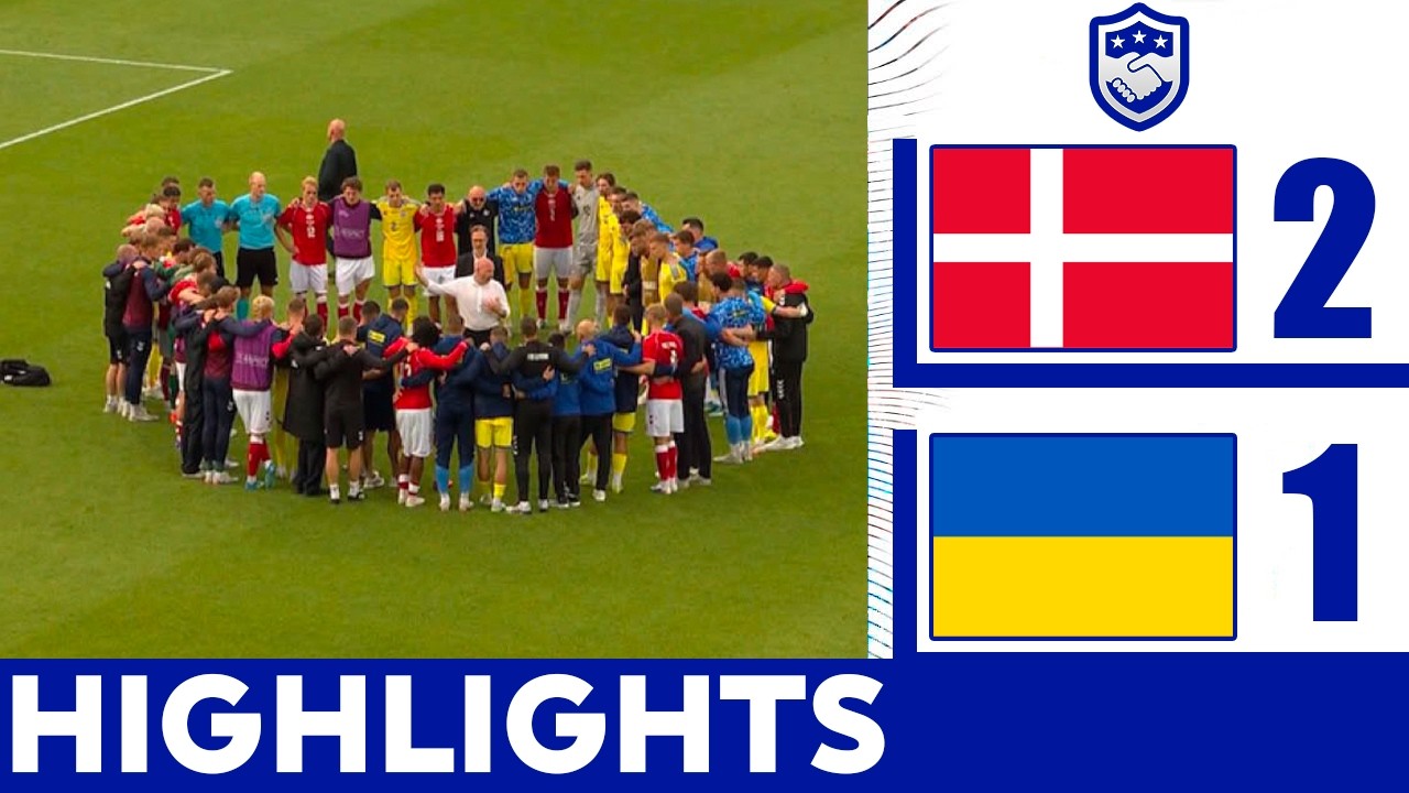 Обзор матча Дания &mdash; Украина 2-1 | Товарищеский матч 2026 | Матч прерван из-за травмы Эриксена