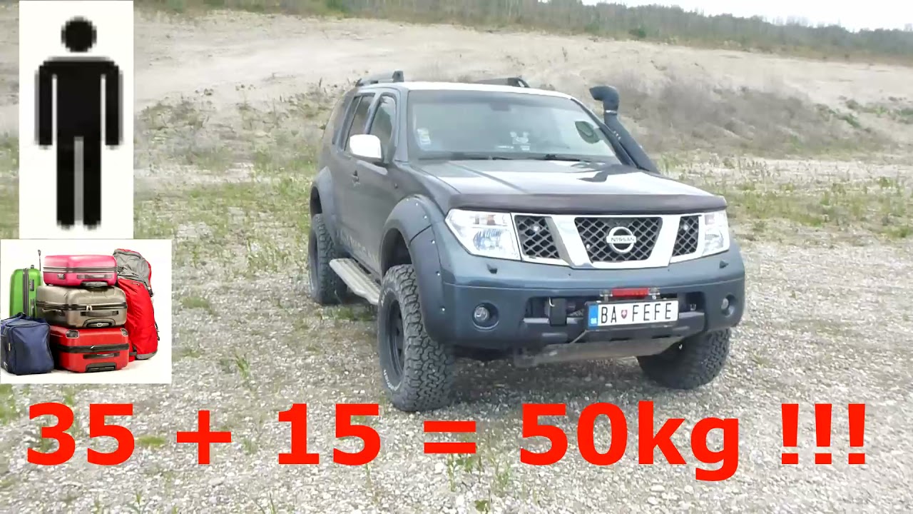 Nissan Pathfinder R51 - Navara D40 = winch ( subtitles )