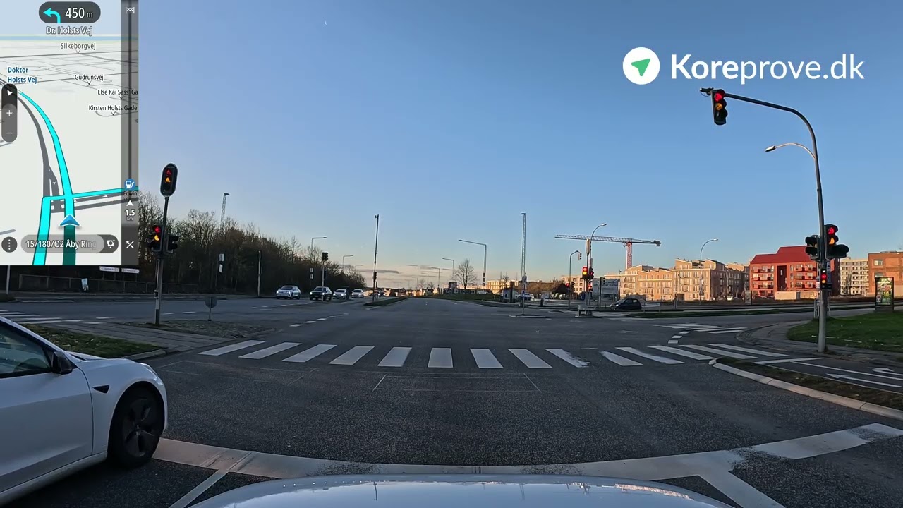 Køreprøve rute Aarhus - Aarhus Arslev