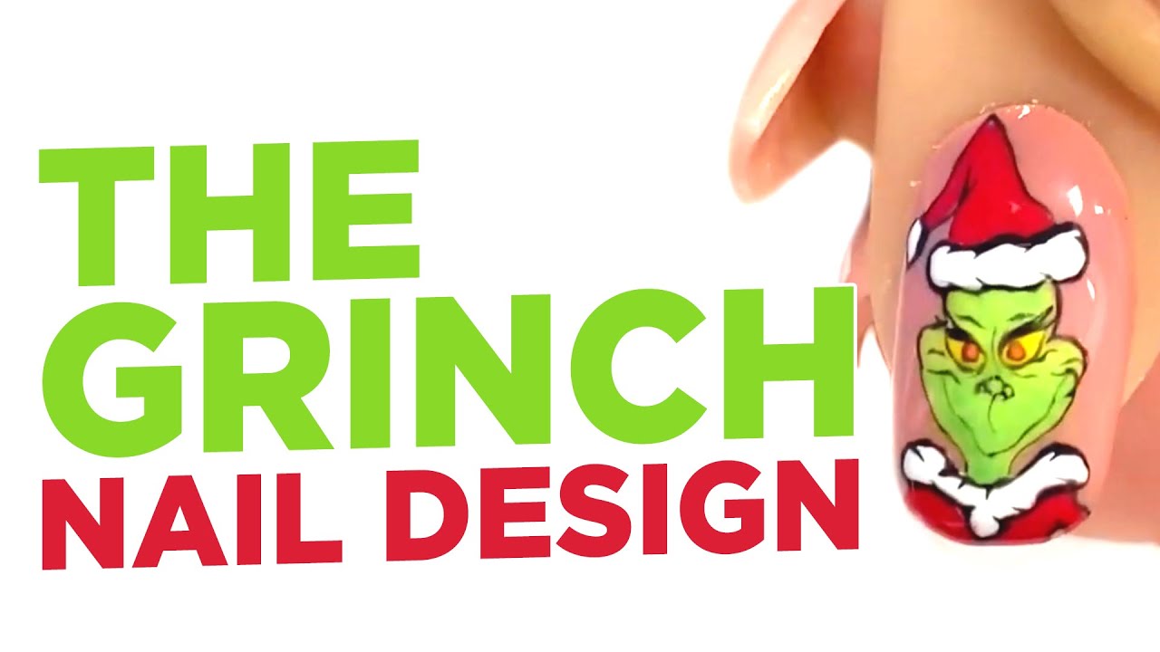 Young Nails Nail Demo - The Grinch Nail Design - Gel Paints Nails