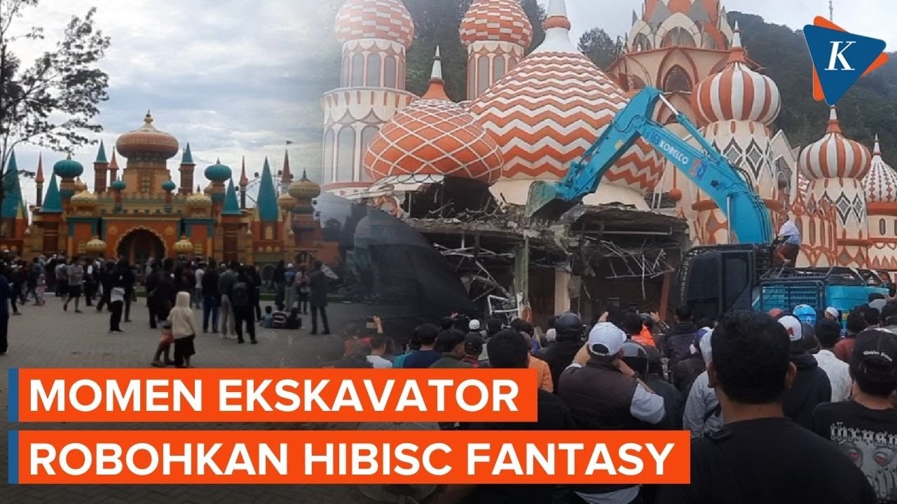 Hibisc Fantasy Puncak Akhirnya Resmi Dibongkar Satpol PP, Robohkan Puluhan Bangunan