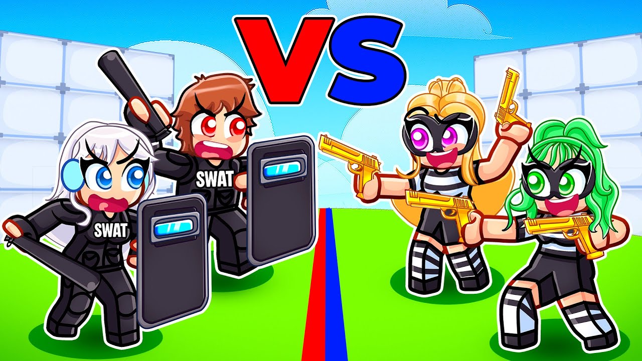 Criminals Vs SWAT Team In Roblox Rivals...