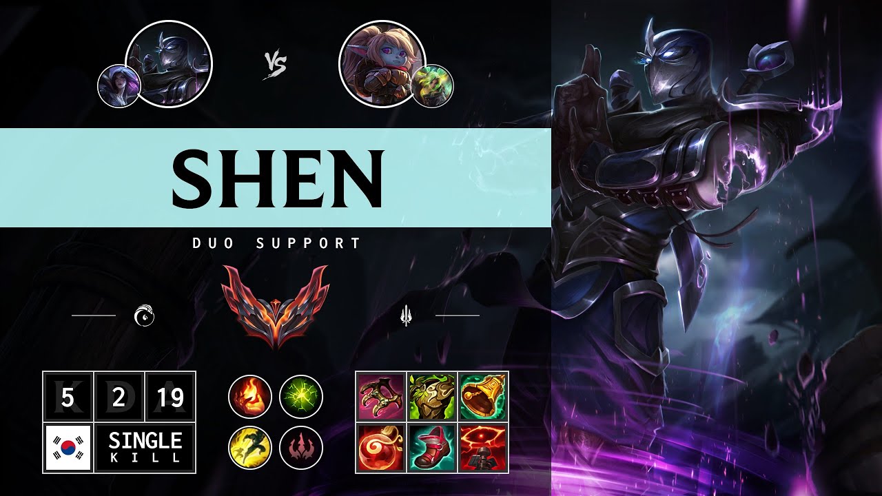 Shen Support vs Poppy - KR Grandmaster Patch 14.12
