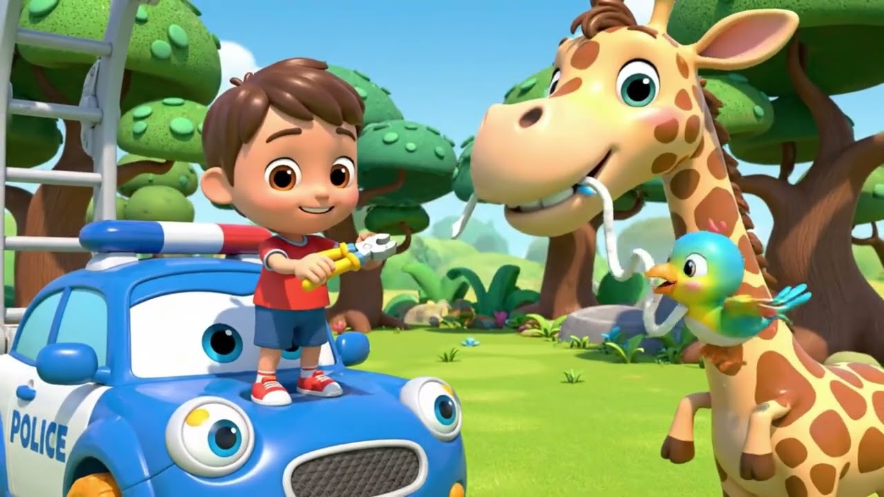Police Car Song for Toddlers | The Wheels on the Police Car