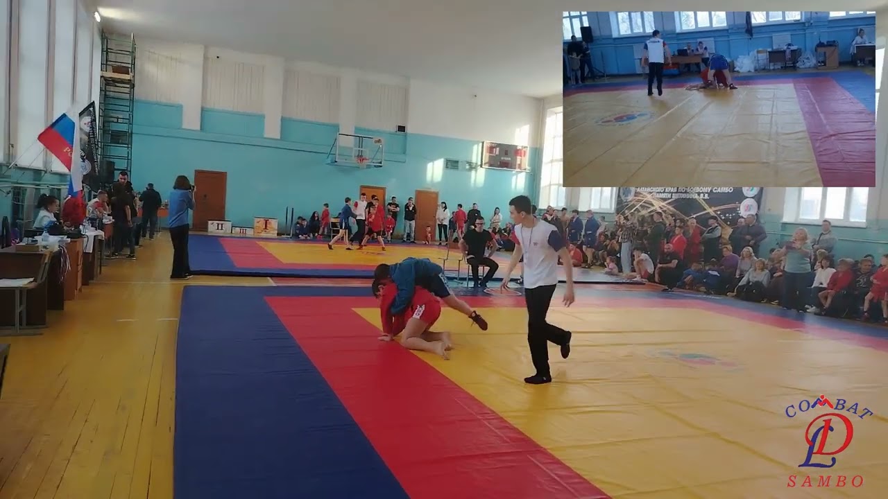 Combat sambo competitions.Barnaul, November, 29, 2025. Wrestling section. First fight.