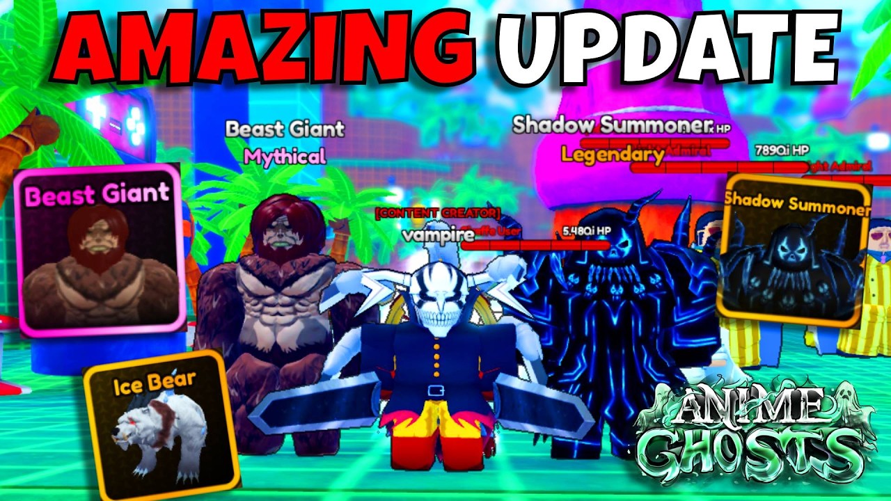 FIRST Anime Ghosts UPDATE! 5 New CODES, Mounts, Shadows, Titans Showcase