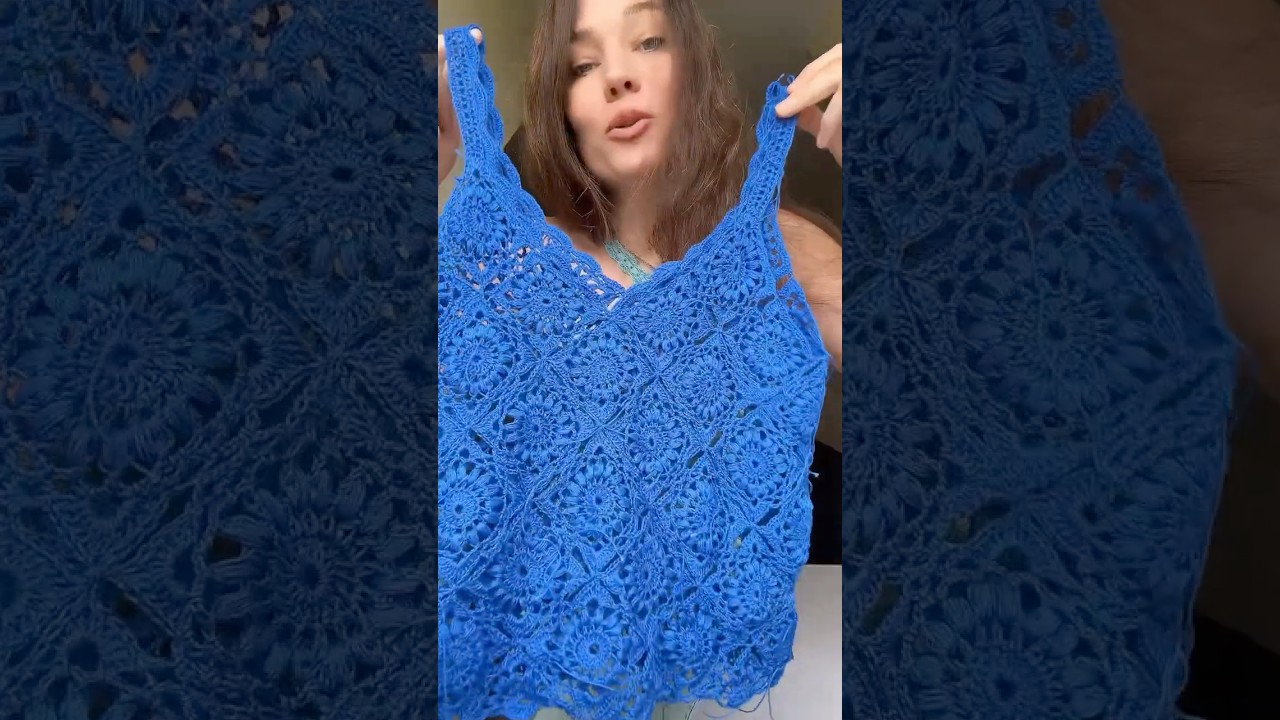 Топ вязаный крючком #crochet #crochetcrosai #knitting #handmade #fashion #вязание