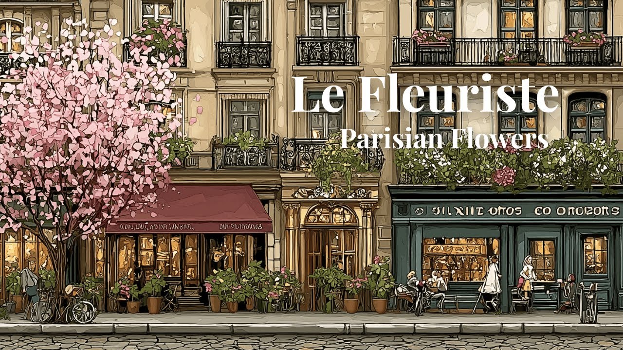 𝐏𝐀𝐑𝐈𝐒 𝐂𝐀𝐅𝐄́ 🌸 The Parisian Flower Shop — Soft French Waltz with Birds [2 HOURS]