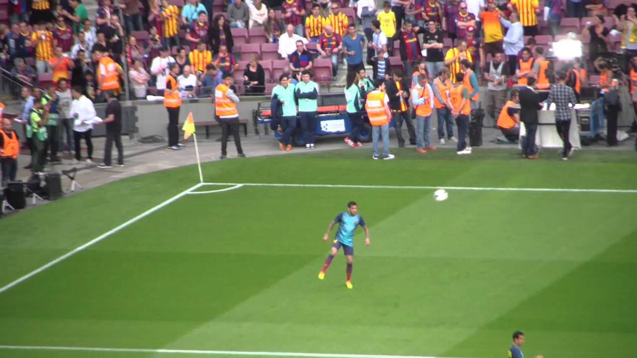 Barça-Atlético Madrid, Calentamiento