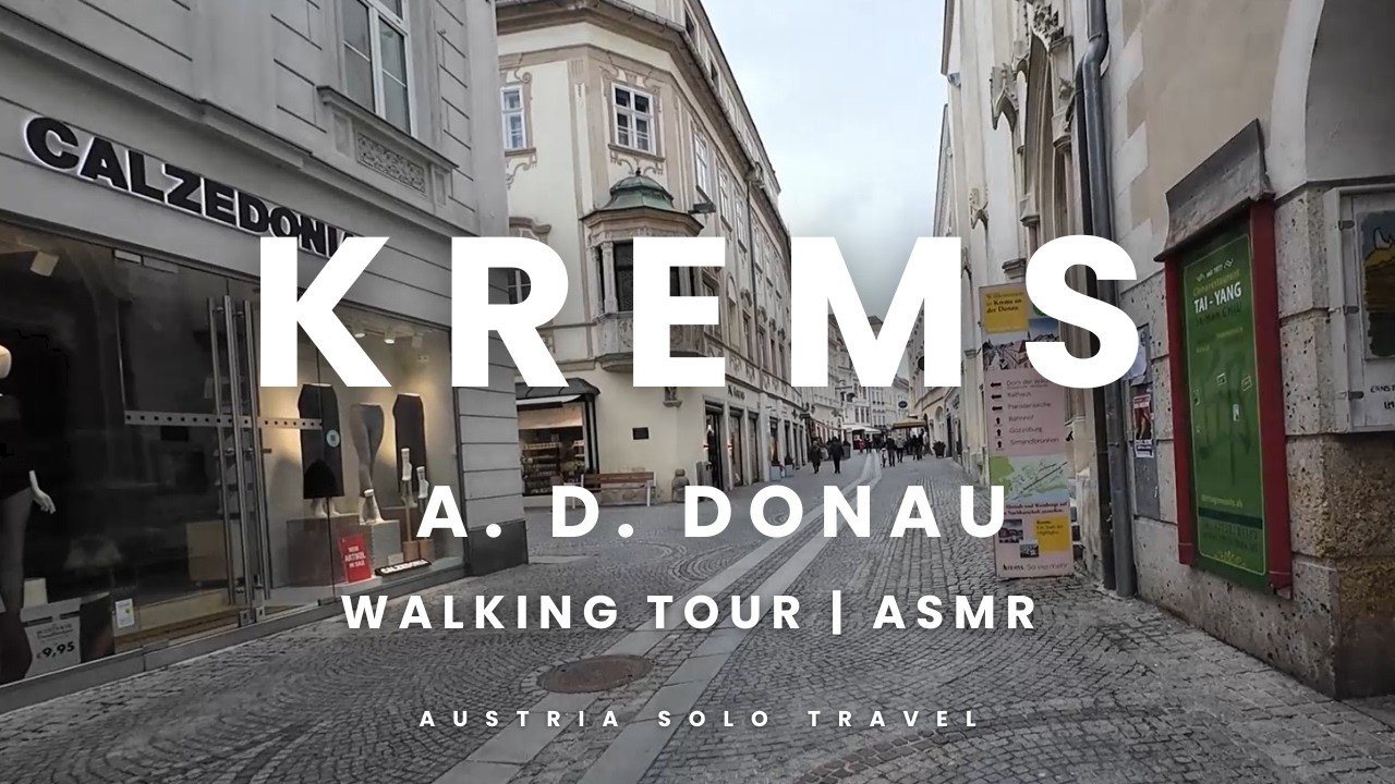 KREMS an der Donau Walking Tour ASMR (No Talking) | Stein → Old Town Centre → Stein | Winter