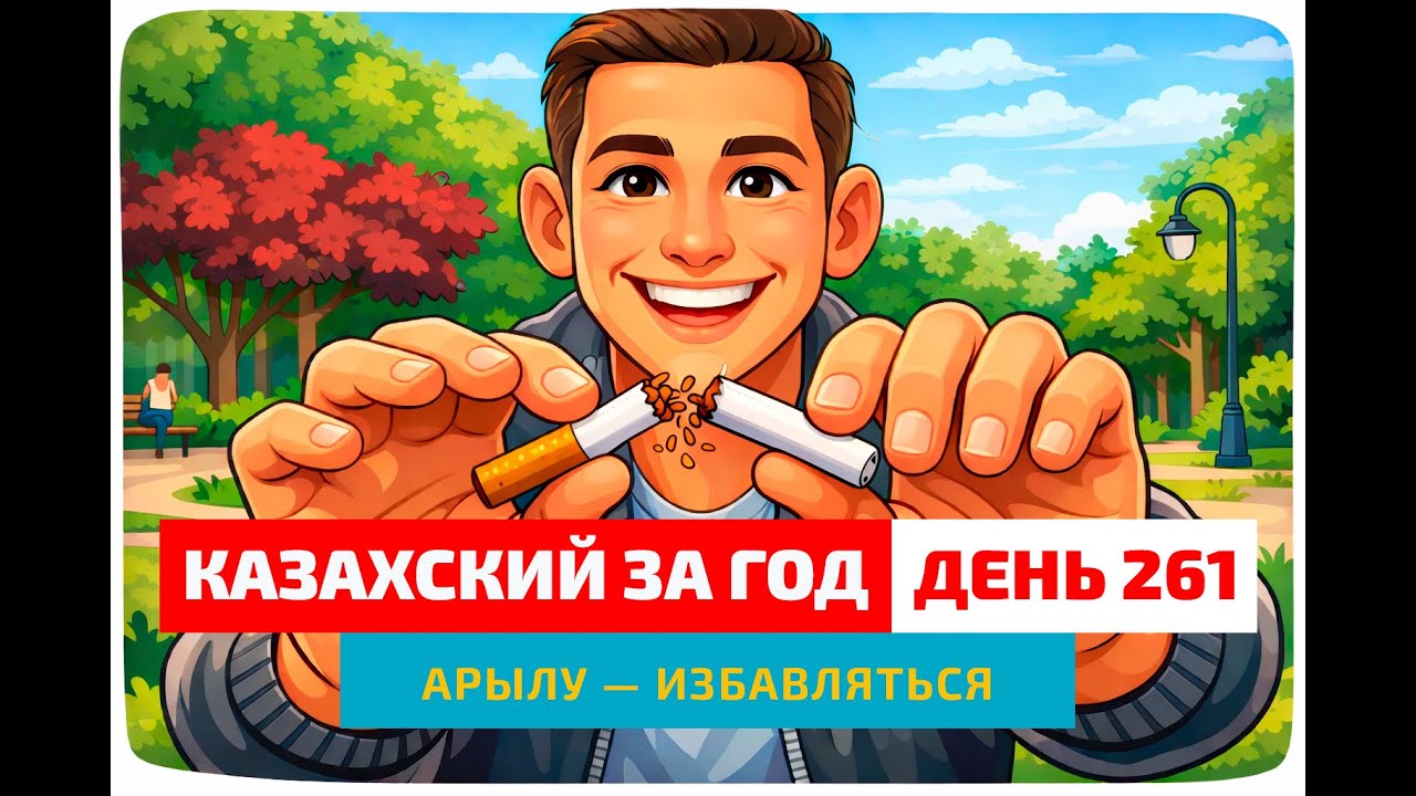 🧠 День 261 — Как избавиться от плохих привычек | Глагол арылу | Казахский язык с нуля