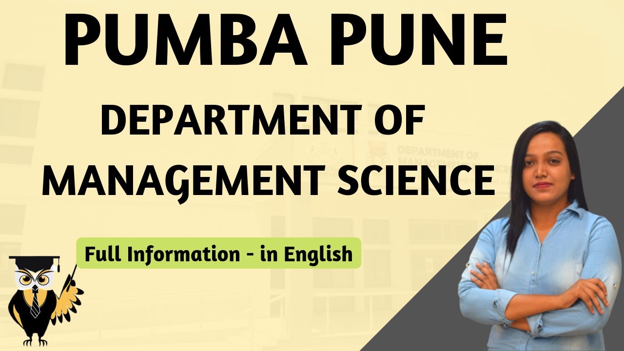 PUMBA Pune | Department of Management Science Full Information in English | Admission, Fee Placement