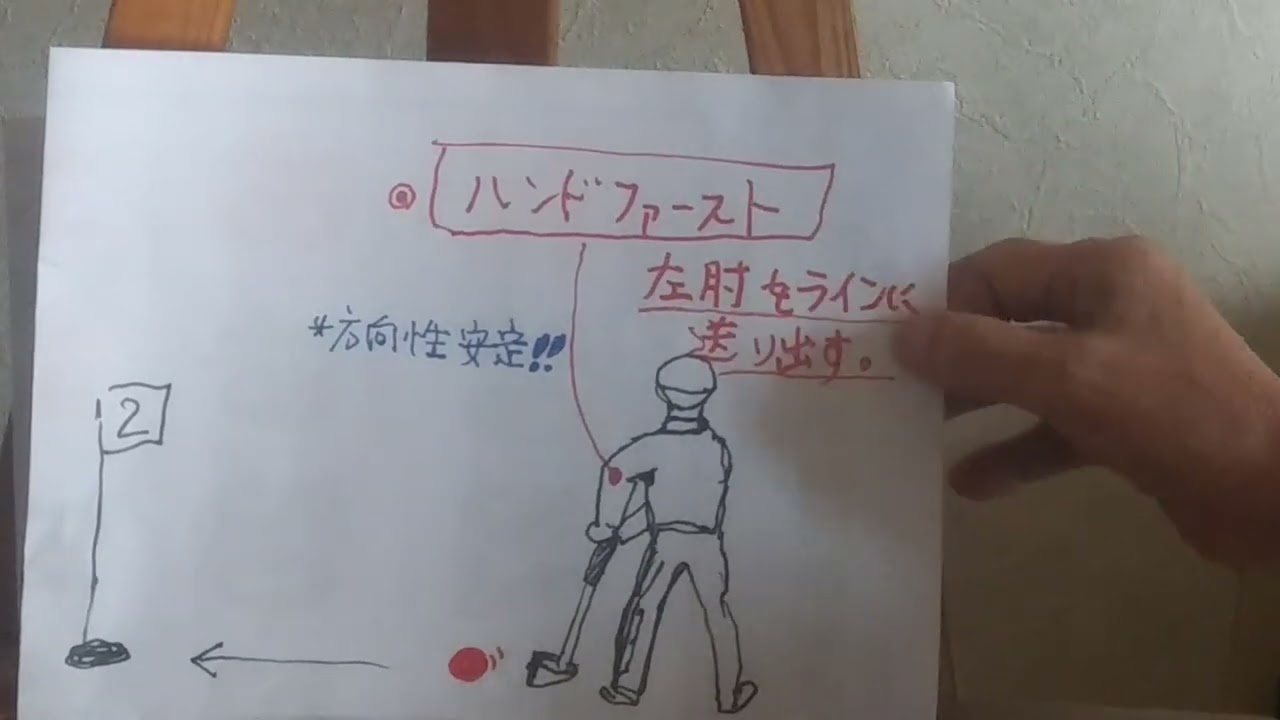 パットを極める（最終章）。パットは、ハンドファーストで‼️。