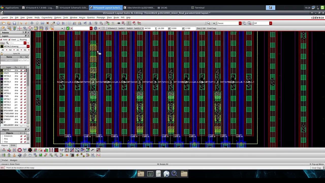 Active mixer layout
