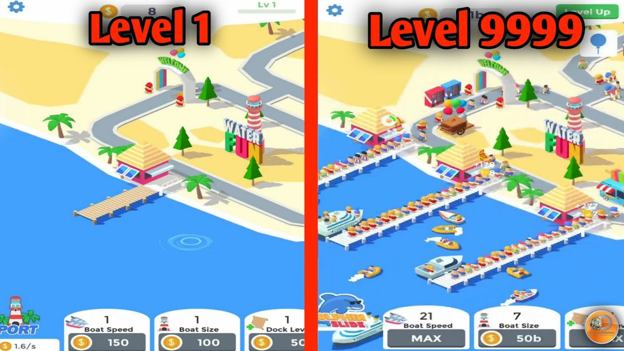 Idle Aqua Park New Updated MAX LEVEL EVOLUTION ALL UNLOCKED - Unlimited Gold Hack In Idle Aqua Park!
