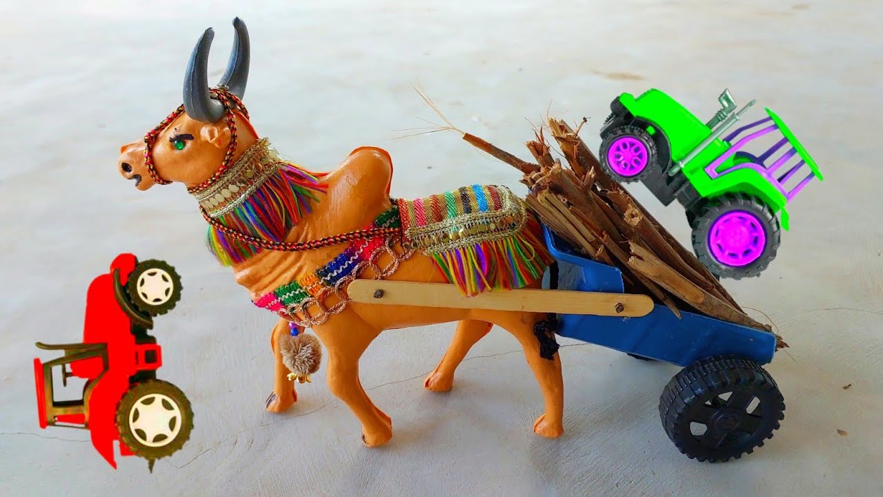 Diy Woodworking Projects | How To Make Mini Bullock Cow Cart | Village Home
