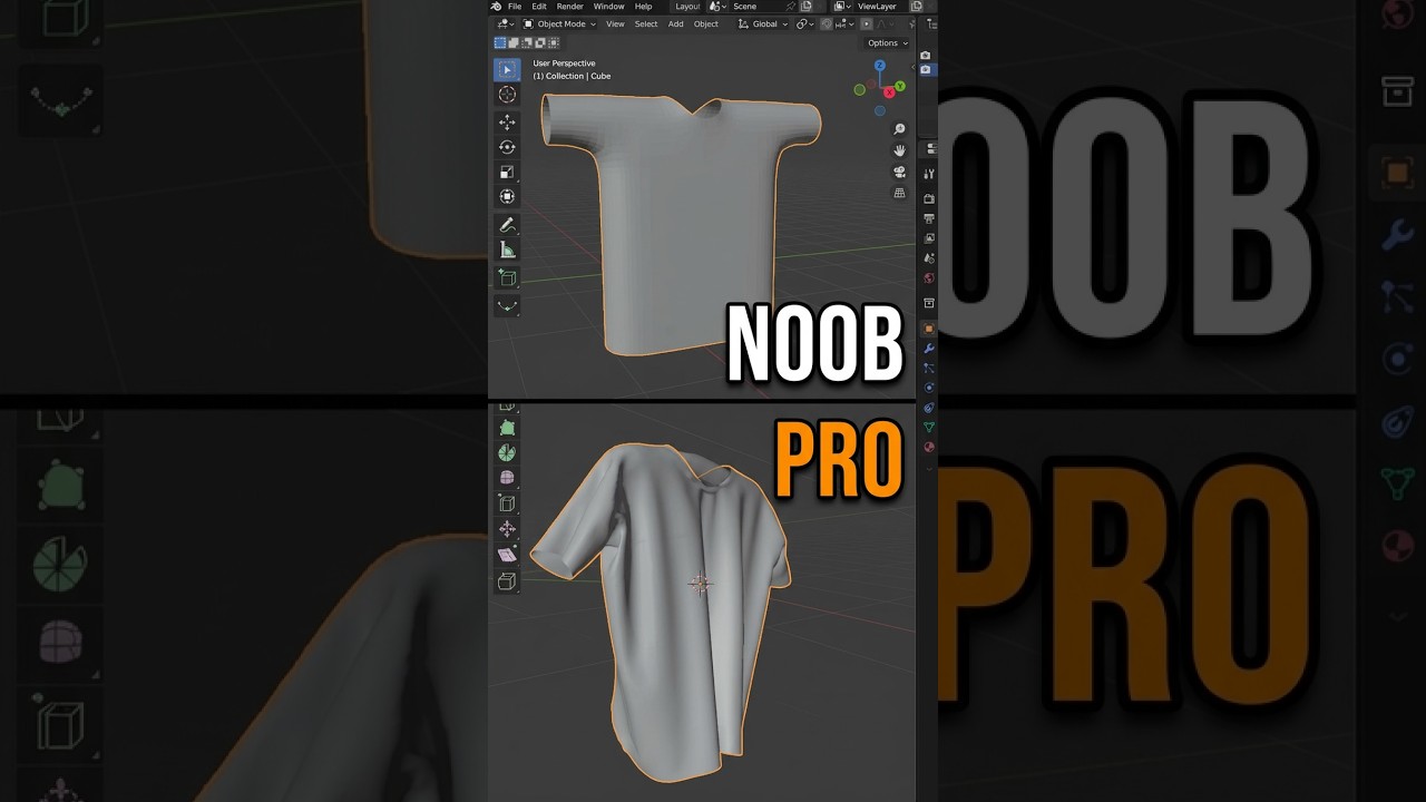 Noob vs PRO: Realistic Clothes in Blender