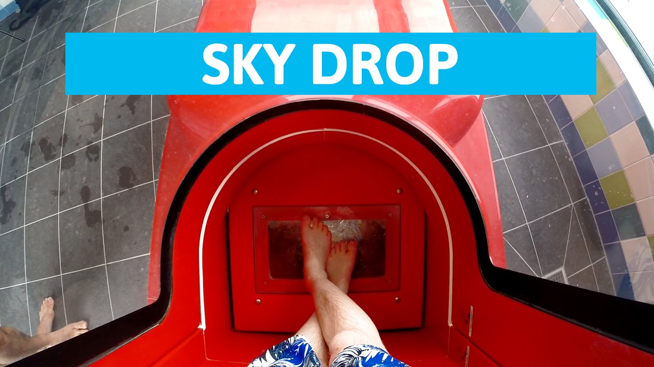 Plopsaqua De Panne - Sky Drop! || Extreme Trapdoor Water Slide [NEW]